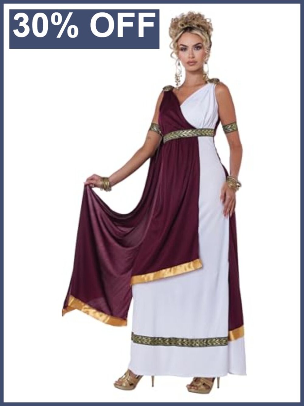 Roman Empress Adult Halloween Costume Dress Size Small